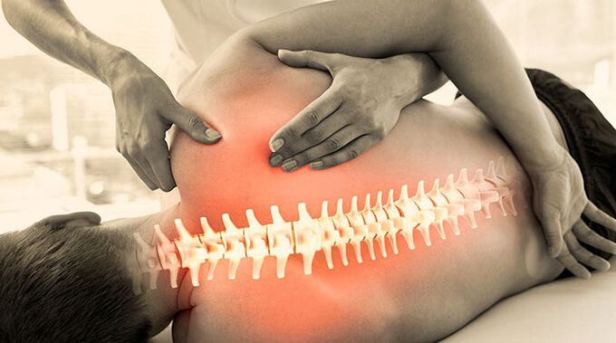 Massage from fuss muscle tissue for back pain